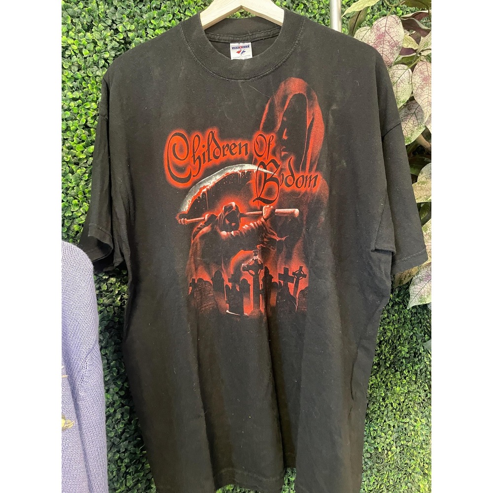 vtg y2k CHILDREN OF BODOM Band Tshirt skater concert tour goth emo grunge punk
